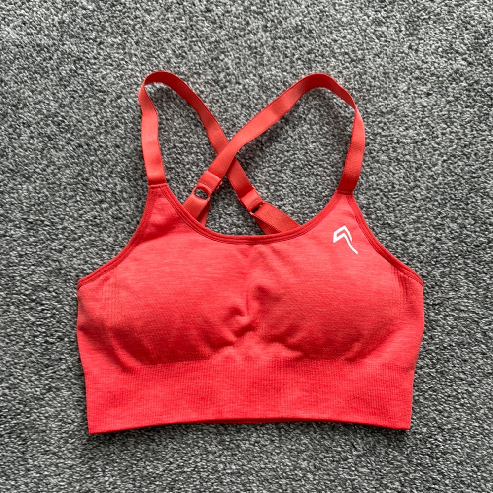 Oner Active Coral Sports Bra with Racerback Design